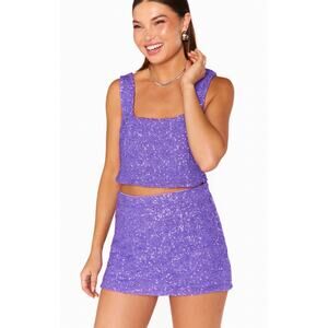 Show Me Your MuMu Purple Sequin Blouse